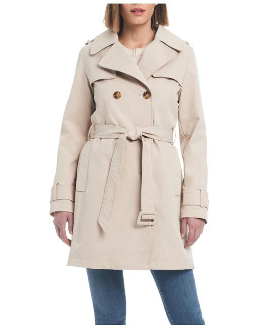 Kate Spade New York Pleated Back Water-Resistant Trench Coat