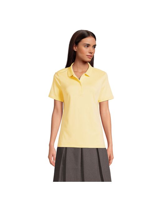 Lands' End School Uniform Short Sleeve Feminine Fit Interlock Polo Shirt