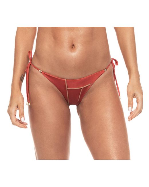 Guria Beachwear Contrast Detail Reversible Tie Side Bikini Bottom