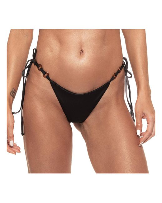 Guria Beachwear Tortoise Ring Scrunch Tie Side Bikini Bottom