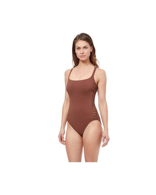 Profile by Gottex Iota D Cup Round Neck one piece swimsuit bro