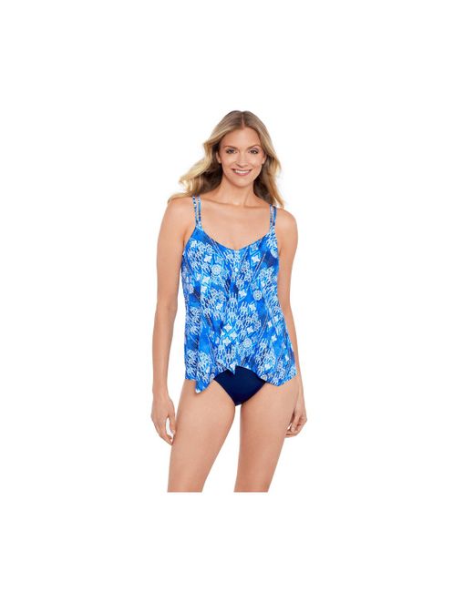 Shapesolver By Penbrooke ShapeSolver Handkerchief Fauxkini One-Piece Swimsuit