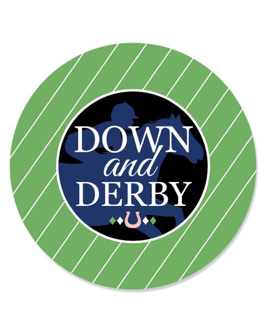 Big Dot Of Happiness Kentucky Horse Derby Race Party Circle Sticker Labels 24 Count