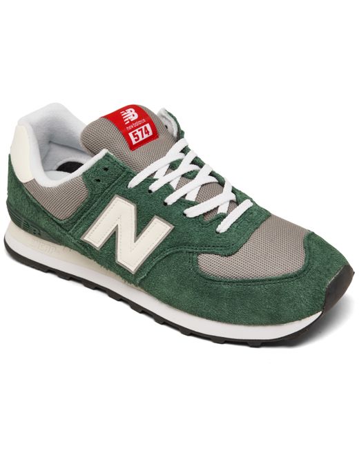 New Balance 574 Casual Sneakers from Finish Line Gray Cream Red