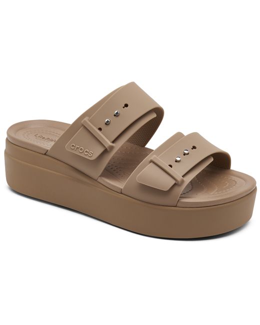 Crocs Brooklyn Low Wedge Sandals from Finish Line