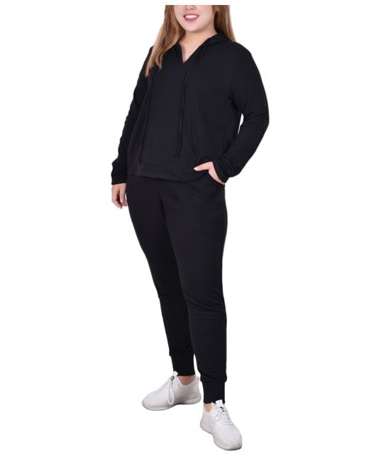 Ny Collection Plus Long Sleeve Jogger 2 Piece Set