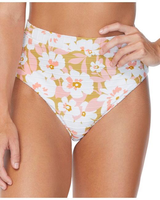 Raisins Juniors Floral-Print Tropics High Waist Bikini Bottoms