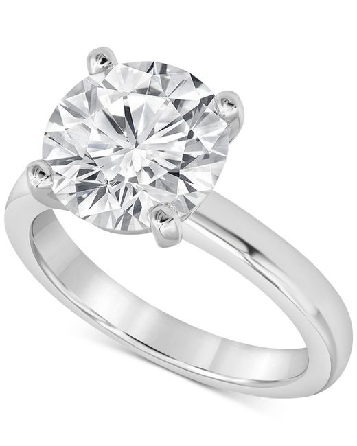 Badgley Mischka Certified Lab Grown Diamond Solitaire Engagement Ring 4 ct. t.w. 14k Gold