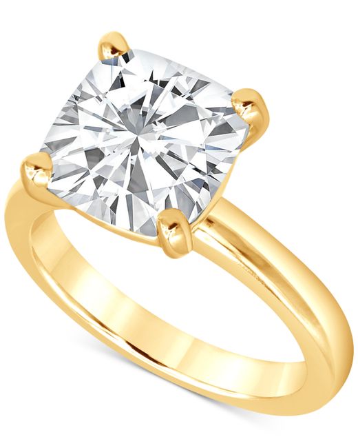 Badgley Mischka Certified Lab Grown Diamond Cushion-Cut Solitaire Engagement Ring 5 ct. t.w. 14k Gold