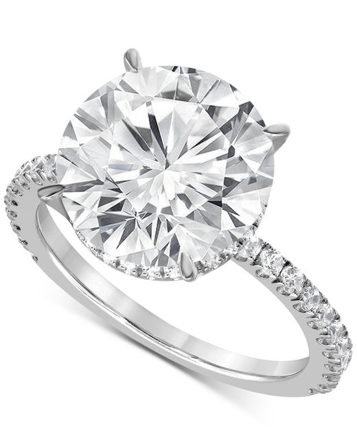 Badgley Mischka Certified Lab Grown Diamond Hidden Halo Engagement Ring 4 ct. t.w. 14k Gold