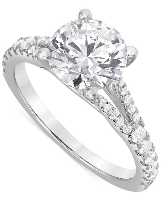 Badgley Mischka Certified Lab Grown Diamond Split Shank Engagement Ring 2-1/3 ct. t.w. 14k Gold