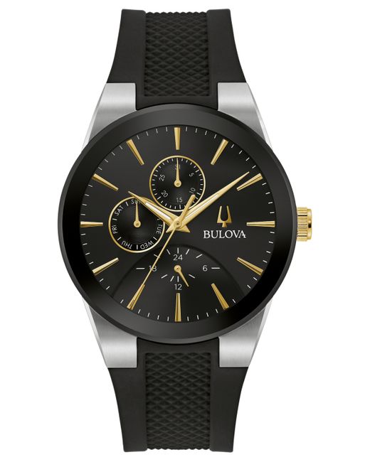 Bulova Chronograph Modern Millennia Silicone Strap Watch 41mm