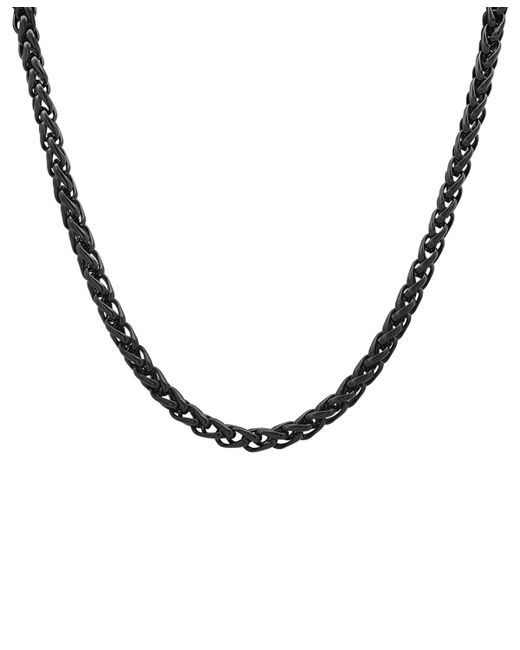 SteelTime Ion Plating Stainless Steel Wheat Chain Necklace