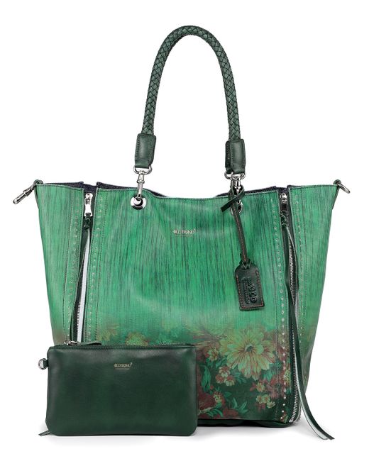 Old Trend Barracuda Hand Painted Clasp Closure Tote Bag