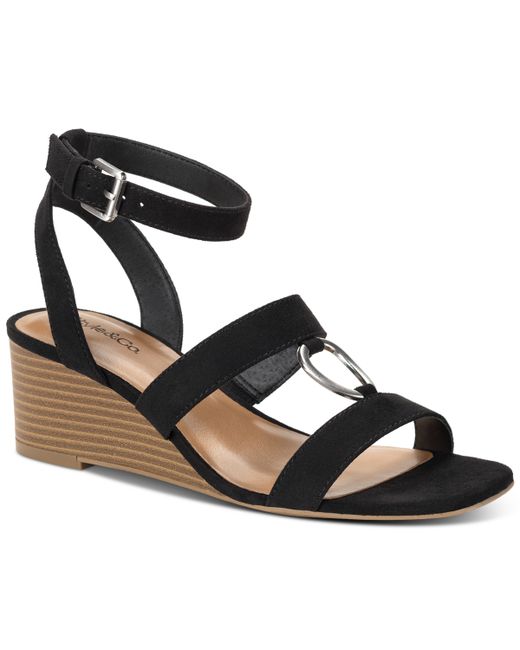 Style & Co Lourizzaa Ankle-Strap Wedge Sandals Created for