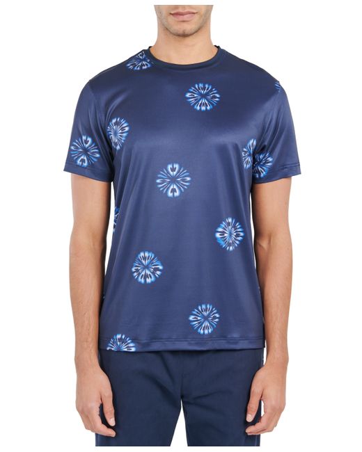 Society Of Threads Slim-Fit Abstract Floral Performance T-Shirt