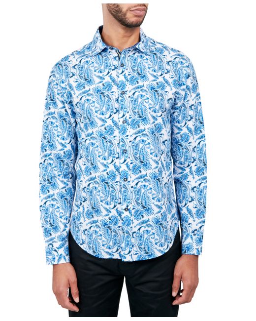 Society Of Threads Regular Fit Non-Iron Performance Stretch Paisley Button-Down Shirt