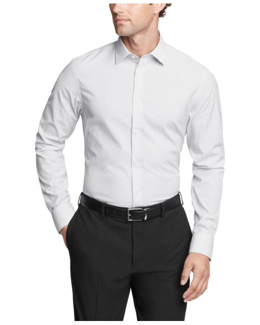 Calvin Klein Refined Cotton Stretch Slim Fit Wrinkle Resistant Dress Shirt