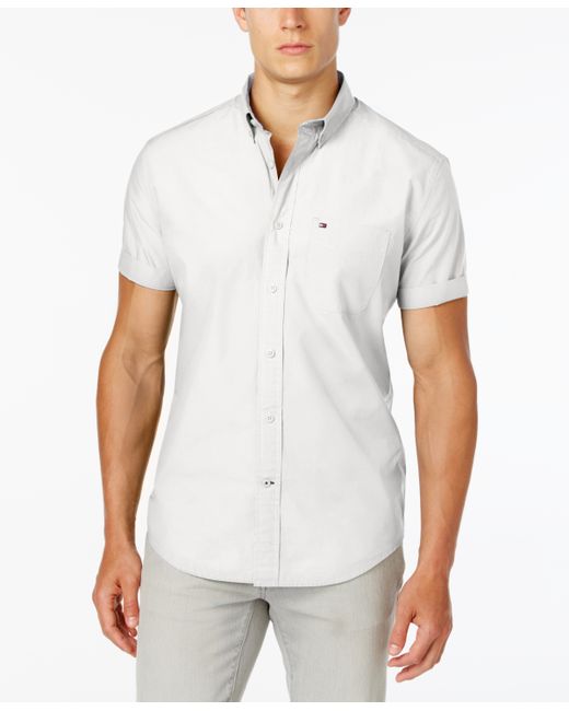 Tommy Hilfiger Big Tall Maxwell Short-Sleeve Button-Down Shirt