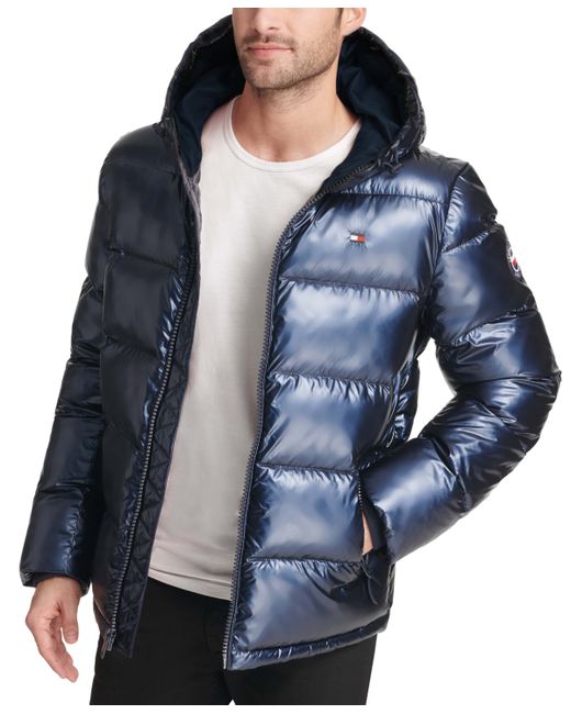Tommy Hilfiger Pearlized Performance Hooded Puffer Coat