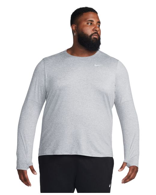Nike Element Dri-fit Long-Sleeve Crewneck T-Shirt reflective Silver