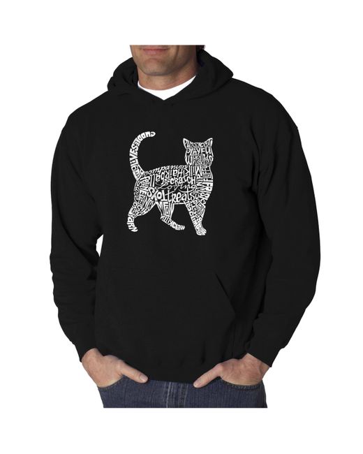 La Pop Art Word Art Hooded Sweatshirt Cat