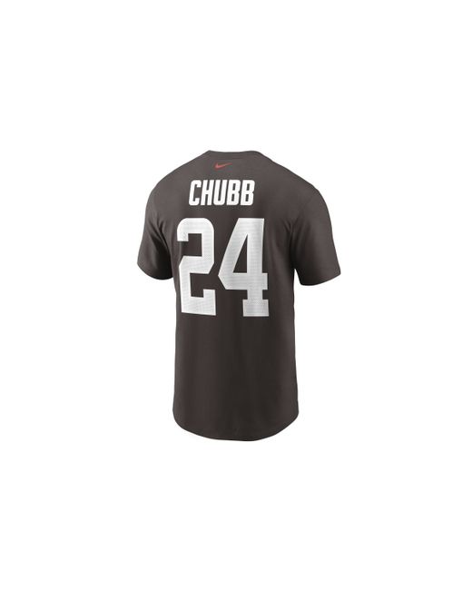 Nike Cleveland Browns Pride Name and Number Wordmark T-shirt Nick Chubb