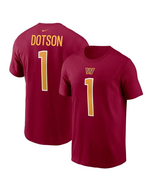 Nike Jahan Dotson Washington Commanders 2022 Nfl Draft First Round Pick Player Name Number T-shirt