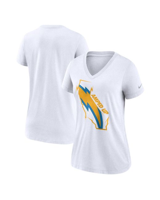 Nike Los Angeles Chargers Hometown Collection Tri-Blend V-Neck T-shirt