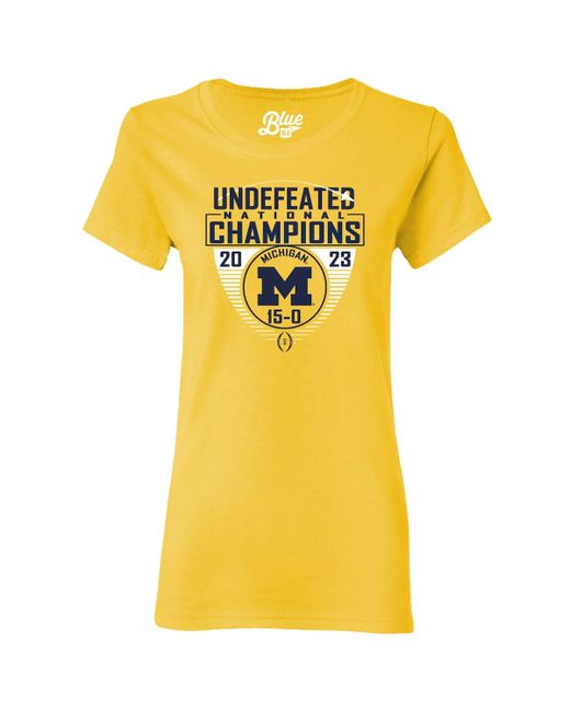 Blue 84 Michigan Wolverines College Football Playoff 2023 National Champions Draft Pick Undefeated T-shirt