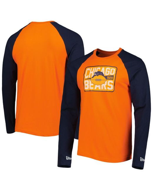 New Era Chicago Bears Throwback Raglan Long Sleeve T-shirt