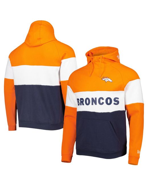 New Era Denver Broncos Colorblock Current Pullover Hoodie