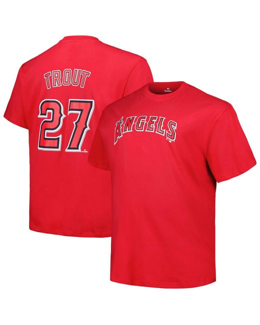 Profile Mike Trout Los Angeles Angels Big and Tall Name Number T-shirt