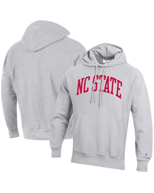 Champion Heathered Nc State Wolfpack Team Arch Reverse Weave Pullover Hoodie