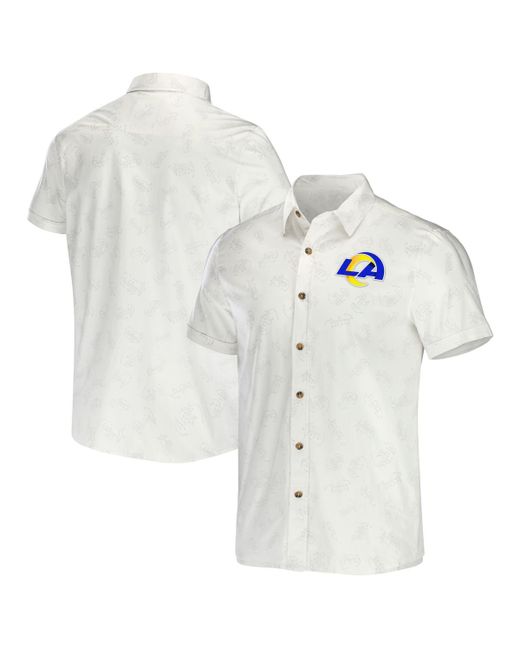 Fanatics Nfl x Darius Rucker Collection by Los Angeles Rams Woven Button-Up T-shirt