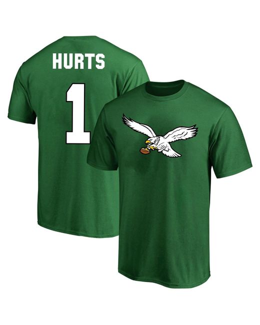 Fanatics Jalen Hurts Philadelphia Eagles Big and Tall Throwback Player Name Number T-shirt