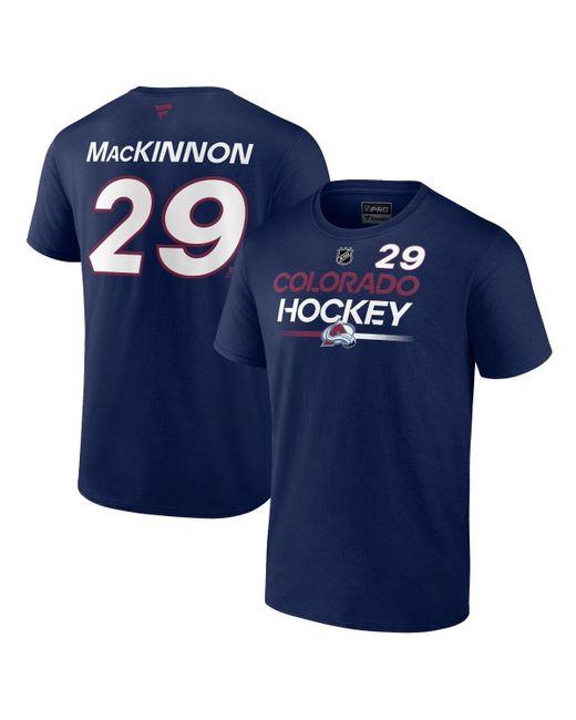 Fanatics Nathan MacKinnon Colorado Avalanche Authentic Pro Prime Name and Number T-shirt
