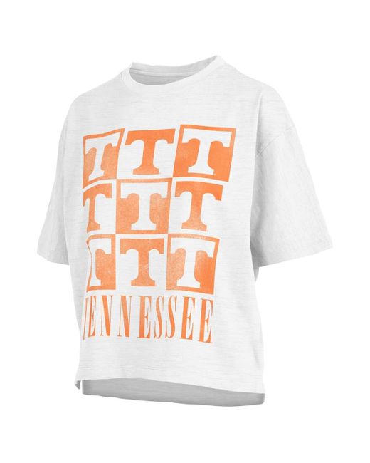 Pressbox Distressed Tennessee Volunteers Motley Crew Andy Waist Length Oversized T-shirt