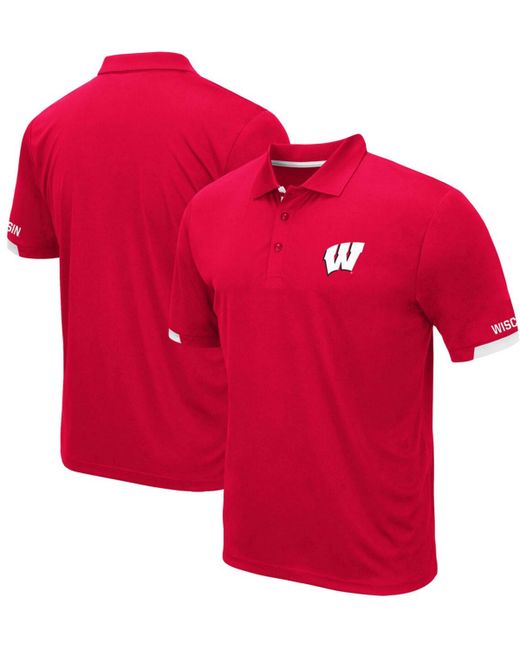 Colosseum Wisconsin Badgers Logo Santry Polo Shirt