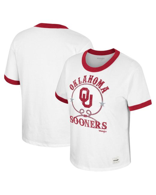 Colosseum x Wrangler Distressed Oklahoma Sooners Freehand Ringer T-shirt