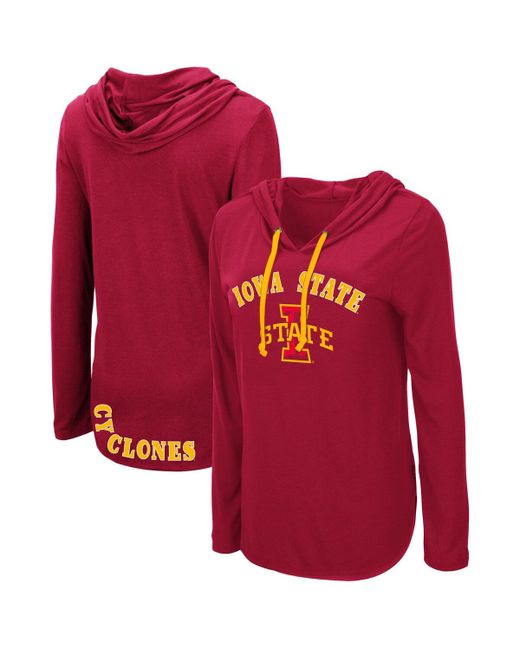 Colosseum Iowa State Cyclones My Lover Lightweight Hooded Long Sleeve T-shirt