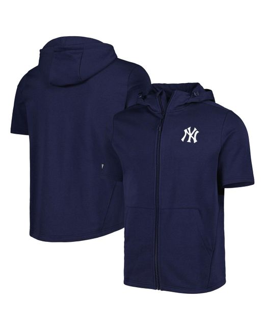 Levelwear New York Yankees Recruit Full-Zip Short Sleeve Hoodie