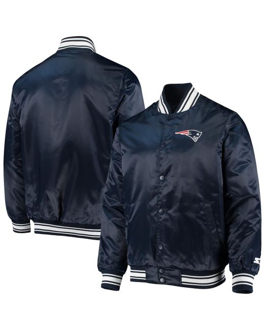 Starter New England Patriots Locker Room Satin Varsity Full-Snap Jacket