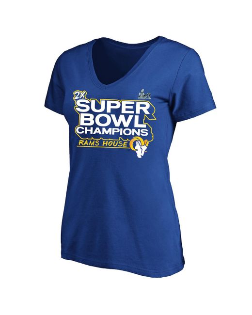 Fanatics Los Angeles Rams Super Bowl Lvi Champions Parade V-Neck Plus T-shirt