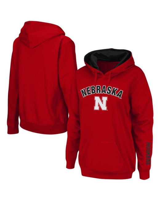 Colosseum Nebraska Huskers Arch and Logo 1 Pullover Hoodie