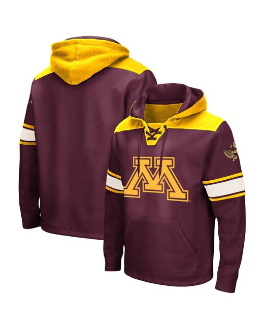 Colosseum Minnesota Gophers Big and Tall Hockey Lace-Up Pullover Hoodie