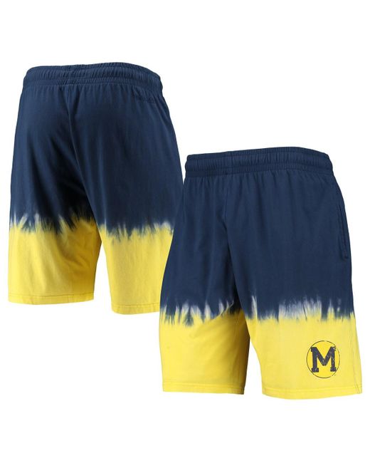 Mitchell & Ness Gold Michigan Wolverines Tie-Dye Shorts