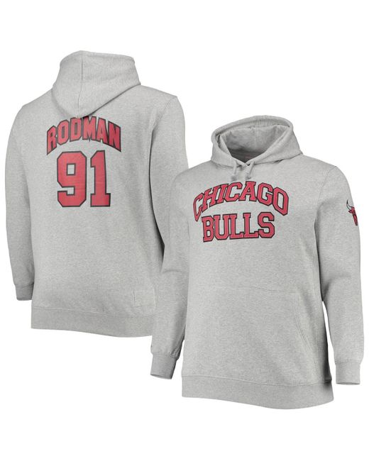 Mitchell & Ness Dennis Rodman Chicago Bulls Big and Tall Name Number Pullover Hoodie