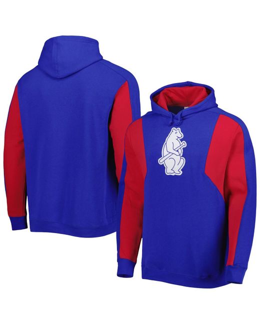 Mitchell & Ness and Chicago Cubs Colorblocked Fleece Pullover Hoodie