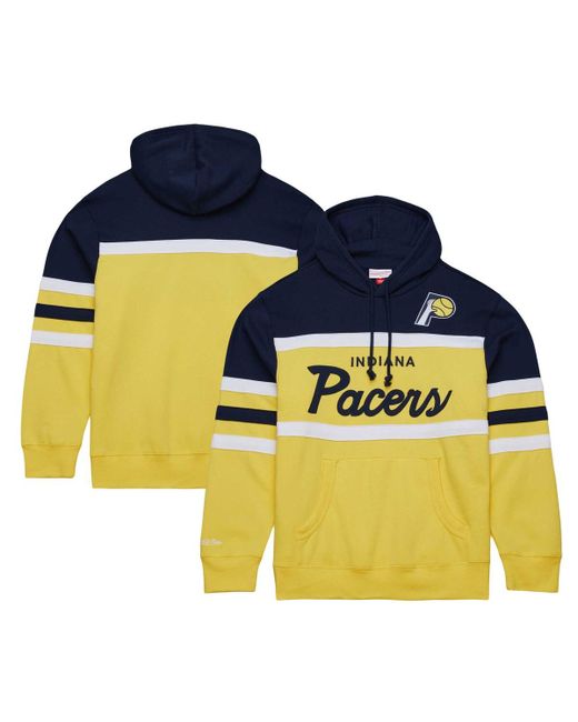 Mitchell & Ness Gold Indiana Pacers Head Coach Pullover Hoodie